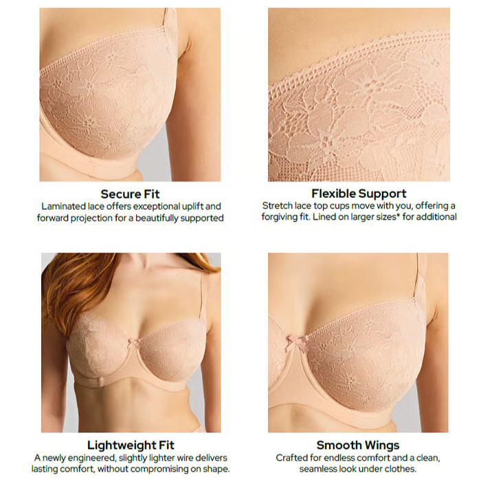 Panache Celeste UW Balcony Bra - Cameo Rose