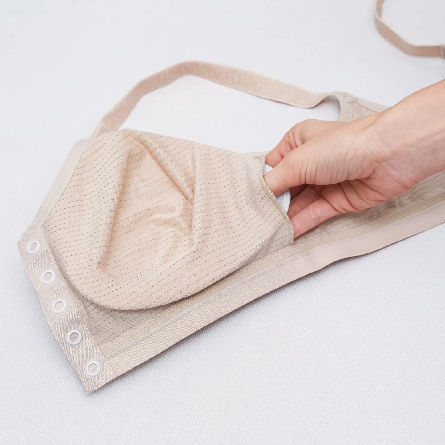 Royce Silver Wire-Free Front Fastening Soft Cup Bra - Beige