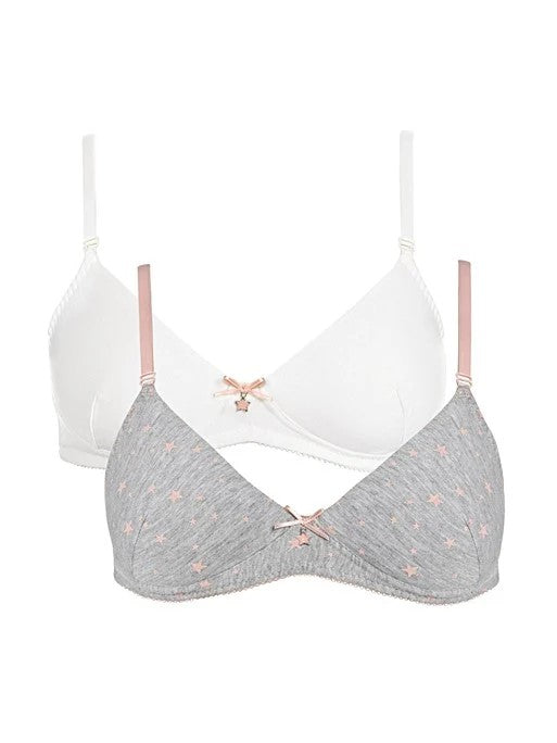 Royce Superstar Wire-Free Moulded Teen Bra - Twin Pack