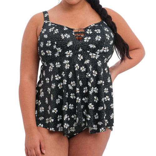 Elomi Swim - Plain Sailing Non Wired Tankini - Black Daisy