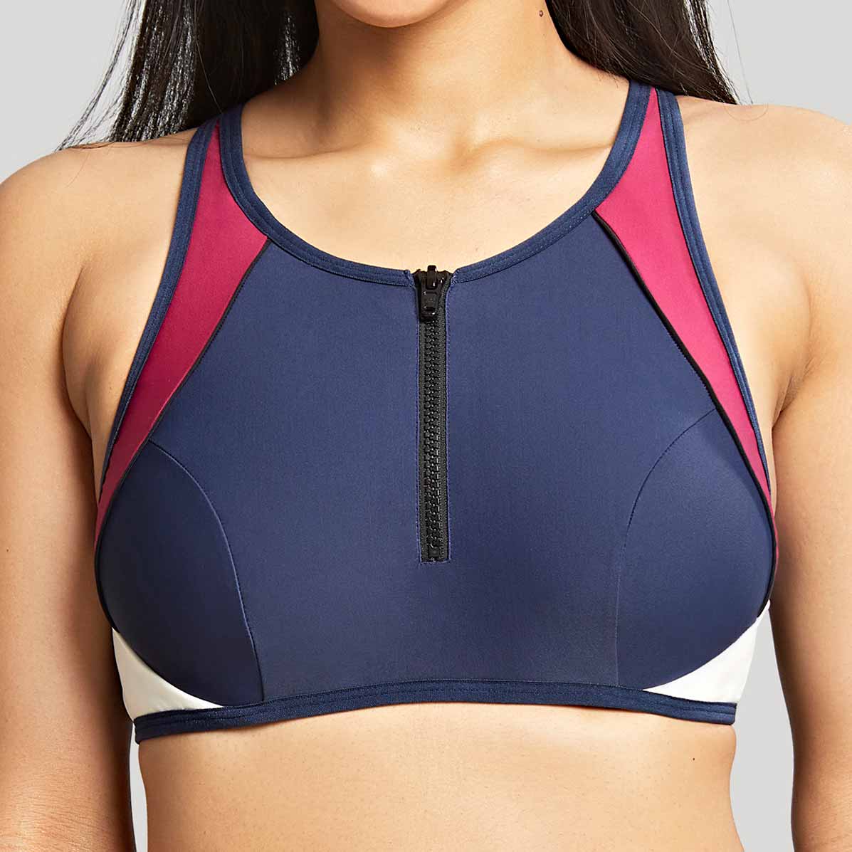 Panache Limitless Crop Top - Navy/Orchid