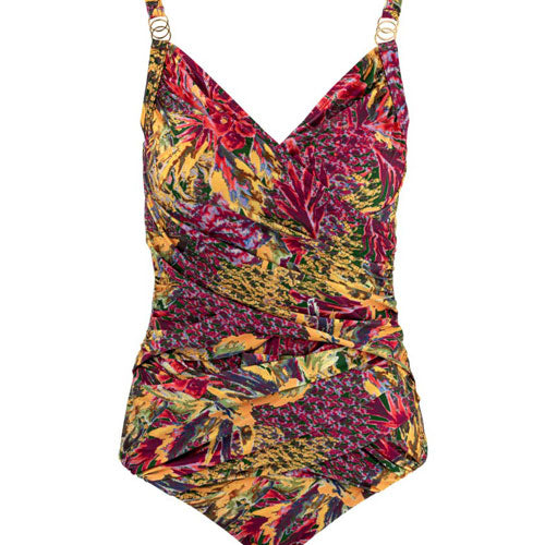 Seaspray Aruba Double Draped Strap Swimsuit - Tropical