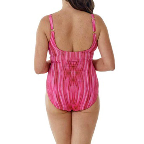 Seaspray Rosa Ombre Doubled Draped Strap Suit - Blue