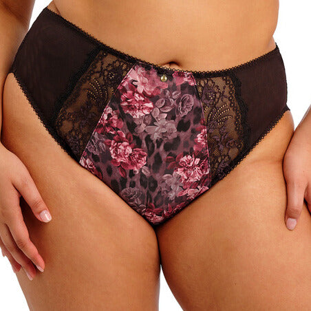 Elomi Morgan High Leg Brief - Dark Romance