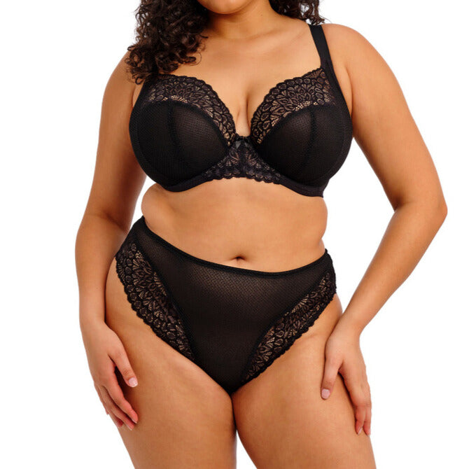 Elomi Tiernie UW Plunge Bra with Stretch - Black / Sahara (Feb)