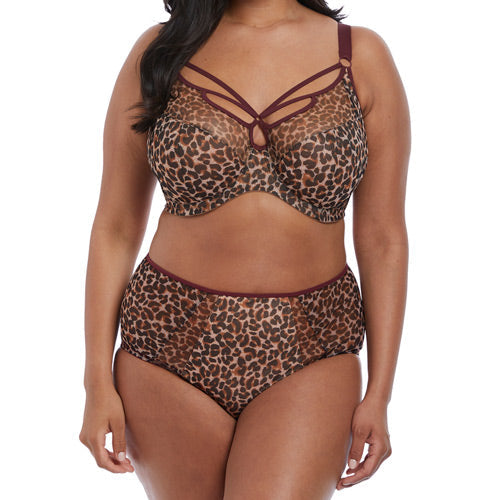 Elomi Sachi UW Plunge Bra - Leopard Print