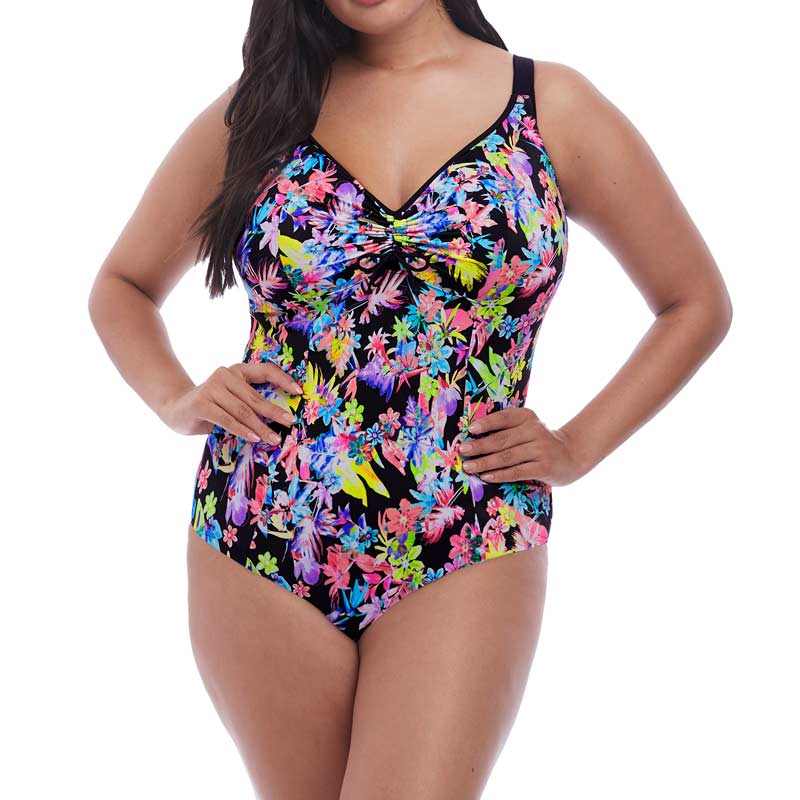 Swim by Elomi - Electroflower Moulded Swimsuit – Black Country Bra Lady