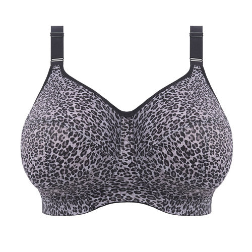 Goddess Celeste Wire-Free Soft Cup Bra - Grey Leopard