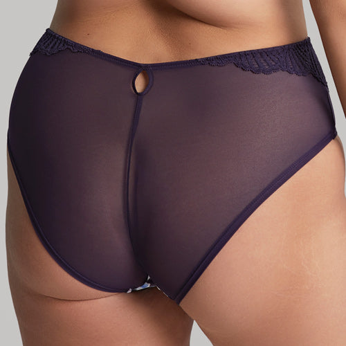 Sculptresse Arianna Deep Brief - Damson Floral