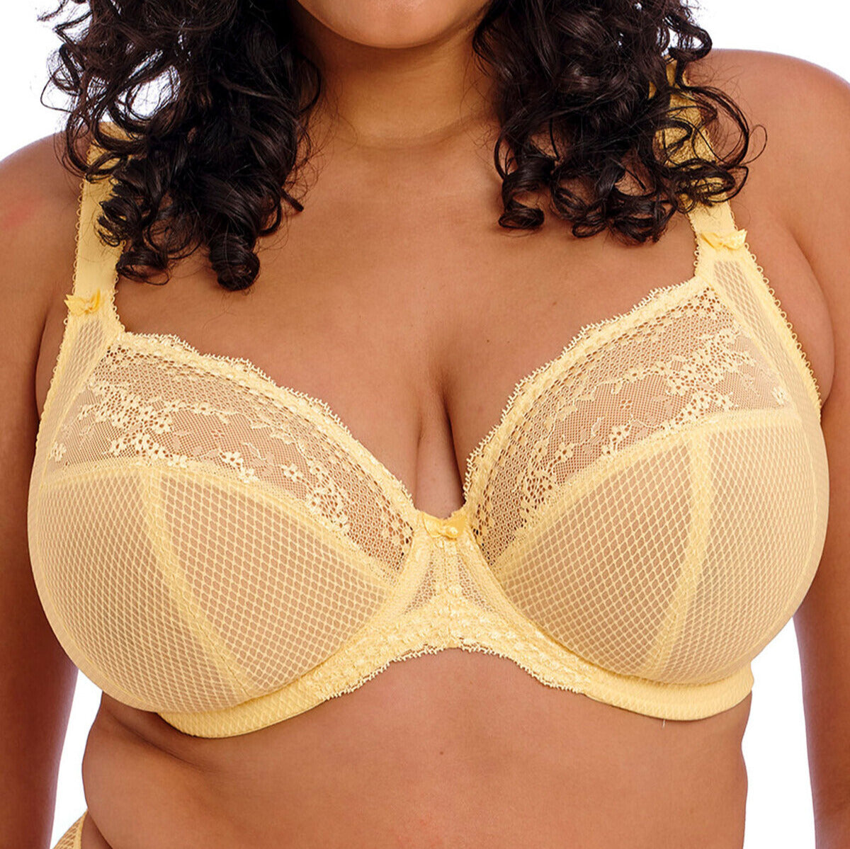 Elomi Charley UW Plunge Bra with Stretch - Lemon Fizz - 46DD Only