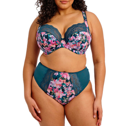 Elomi Lucie Brazilian Brief - Teal Floral