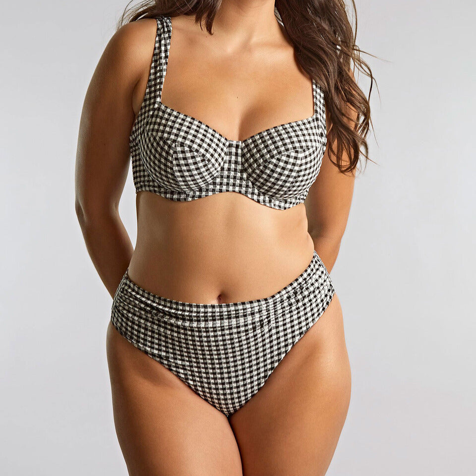 Panache Swim Olivia Full Cup Bikini Top - Black Gingham*
