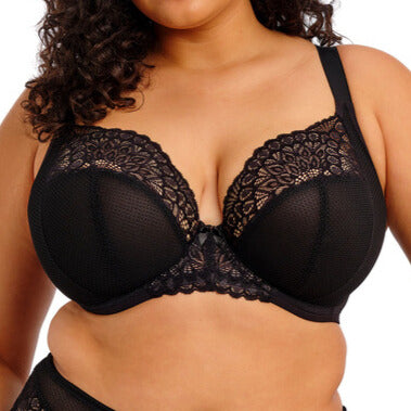 Elomi Tiernie UW Plunge Bra with Stretch - Black / Sahara (Feb)
