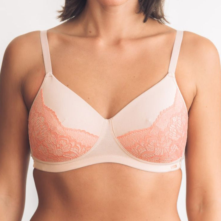 Royce Anya Moulded Non-Wired T-Shirt Bra - Blush/Coral