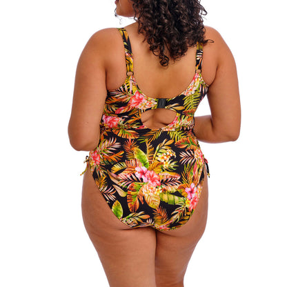 Elomi Swim - Tiger Valley Non Wired Swimsuit - Black Multi
