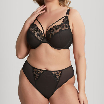 Sculptresse Jaida High Leg Brief - Noir