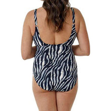 Load image into Gallery viewer, Seaspray Savanna Classic Draped Swimsuit - Long Length - Black
