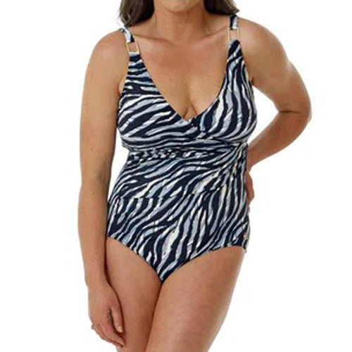 Seaspray Savanna Classic Draped Swimsuit - Long Length - Black