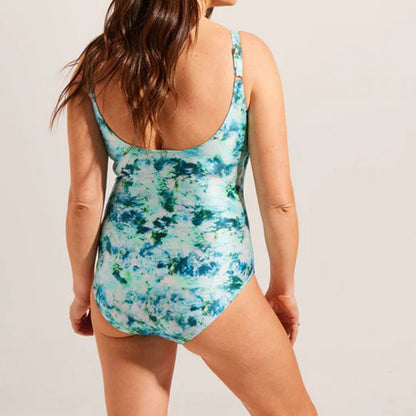 Seaspray Santorini Mock Wrap Swimsuit - Aqua