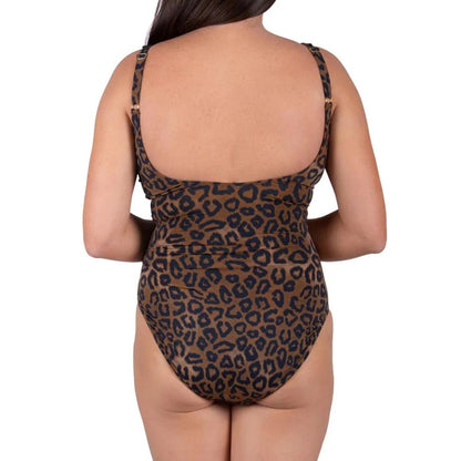 Seaspray Sahara Eyelet Swimsuit - Long Length - Leopard