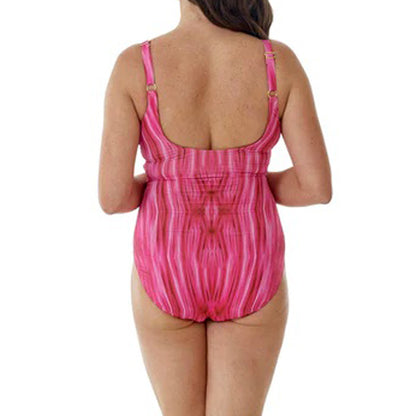 Seaspray Rosa Ombre Doubled Draped Strap Suit - Blue