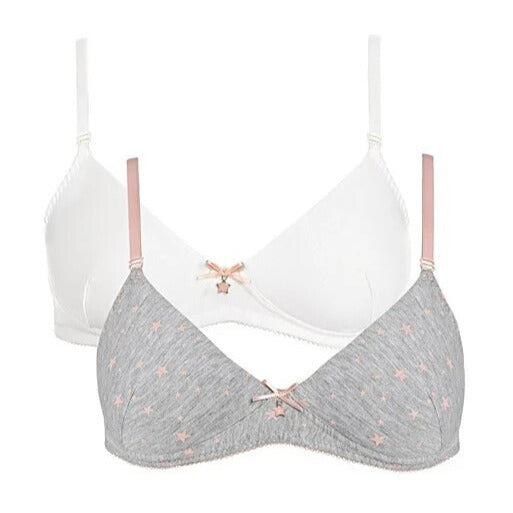 Royce Superstar Wire-Free Moulded Teen Bra - Twin Pack – Black Country ...