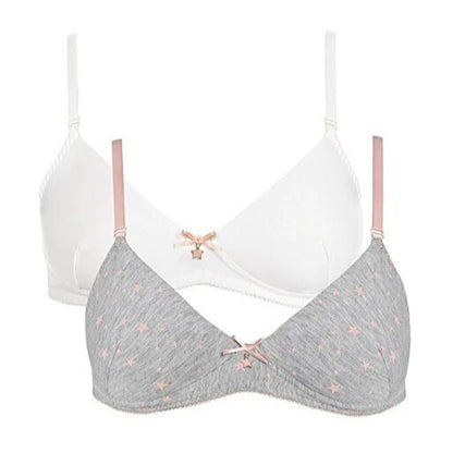 Royce Superstar Wire-Free Moulded Teen Bra - Twin Pack