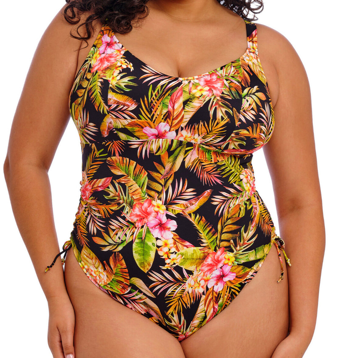 Elomi Swim - Tiger Valley Non Wired Swimsuit - Black Multi