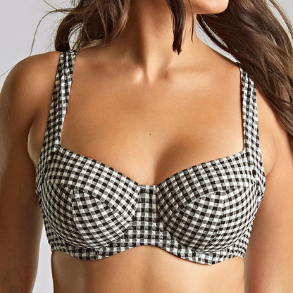 Panache Swim Olivia Full Cup Bikini Top - Black Gingham*