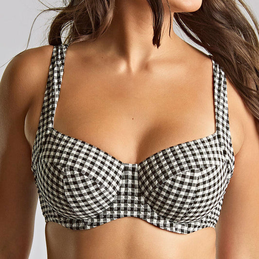 Panache Swim Olivia Full Cup Bikini Top - Black Gingham*