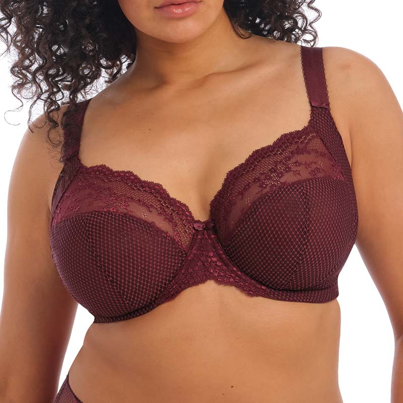 Elomi Charley UW Plunge Bra with Stretch - Aubergine