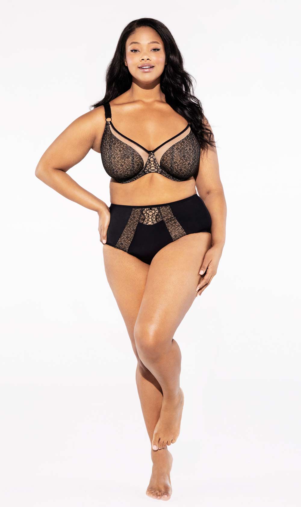 Elomi Sadie UW Balcony Bra - Black