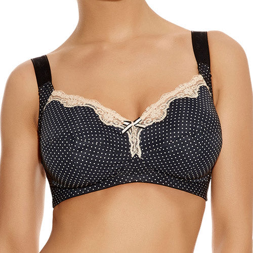 Freya Dotty Wire-Free Soft Cup Bra - Black