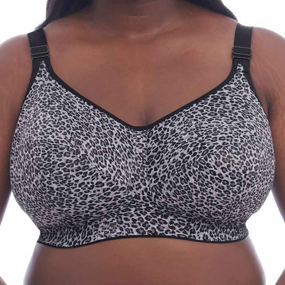 Goddess Celeste Wire-Free Soft Cup Bra - Grey Leopard