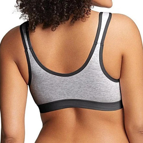 Royce Eden Wire-Free Front Fastening Comfort Bra - Grey Marl