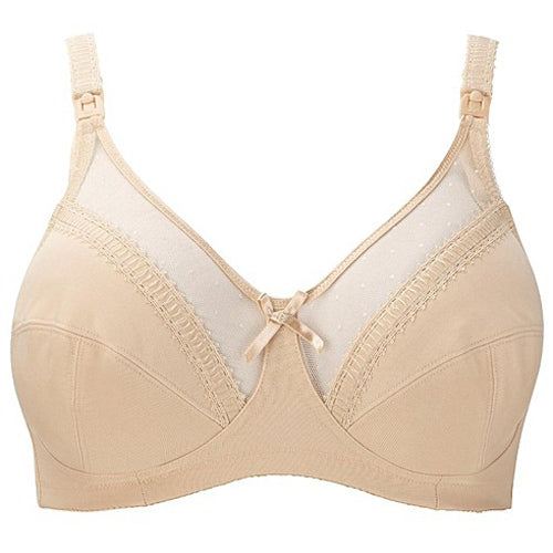 Royce Charlotte Wire-Free Nursing Bra - Beige - Up to L Cup