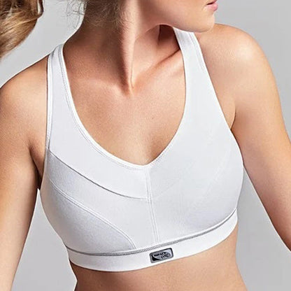 Royce Impact Free Adjustable Wire Free Sports Bra - White