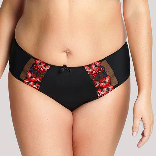 Sculptresse Logan Midi Brief - Black Floral