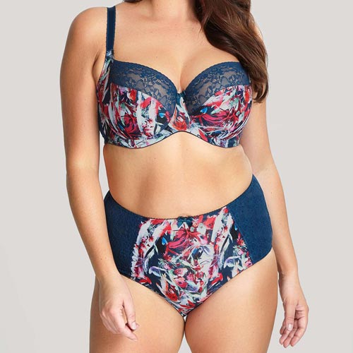 Sculptresse Chi Chi UW Balconnet Bra - Teal Floral