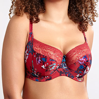 Sculptresse Chi Chi UW Balconnet Bra - Red Floral