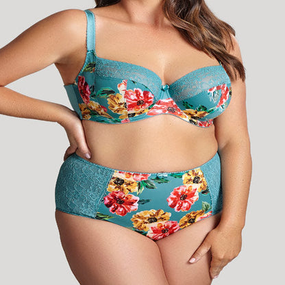 Sculptresse Chi Chi Full Brief - Turquoise Floral