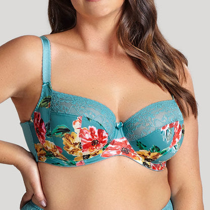 Sculptresse Chi Chi UW Balconnet Bra - Turquoise Floral