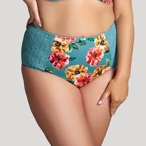 Sculptresse Chi Chi Full Brief - Turquoise Floral