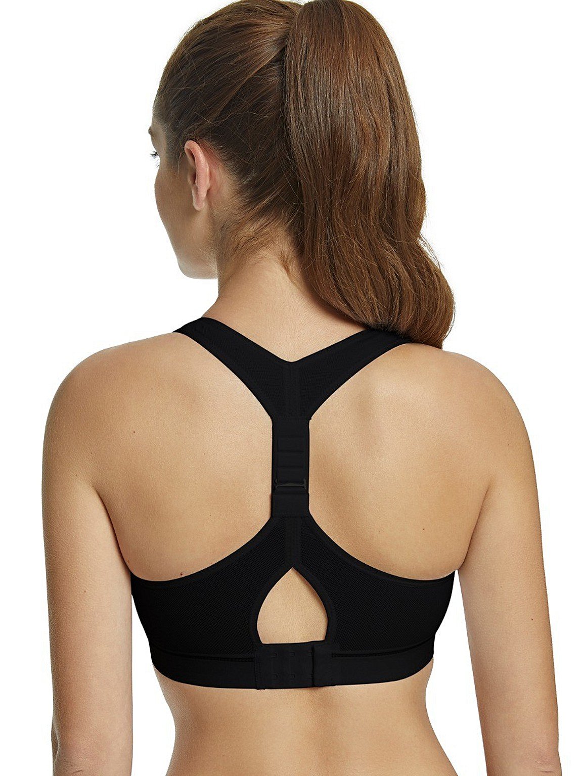 Royce Impact Free Adjustable Wire Free Sports Bra - Black